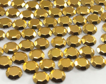 Gold Hotfix Rhinestuds / Available Sizes 3mm, 4mm, 5mm / Add Sparkle to Clothing, Purses, Nails, Tumblers, Dolls, Scrapbooks and More!!!