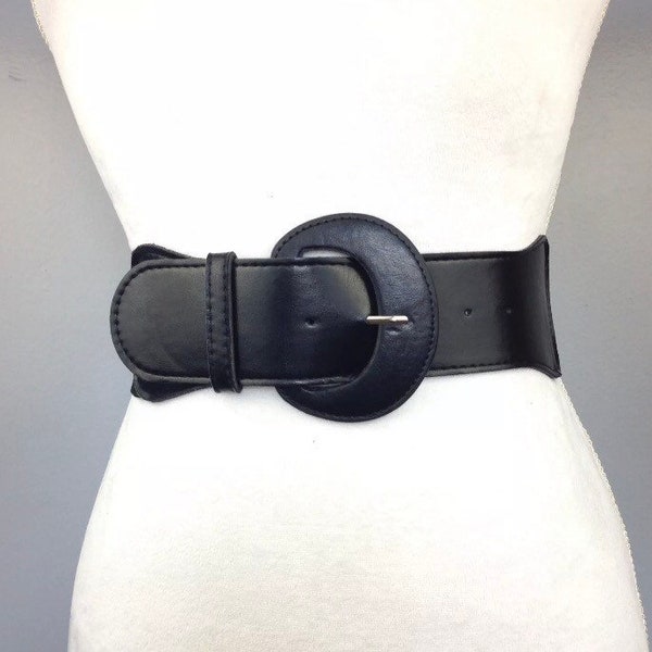 Women's (Brand New) Black Fashionable Wide Elastic Stretch High Waist Belt