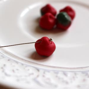 Czech Glass Apple Beads 11x10mm/ 5pcs