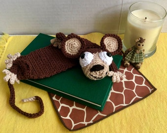 Animal Bookmark, Crochet Monkey Bookmark Pal