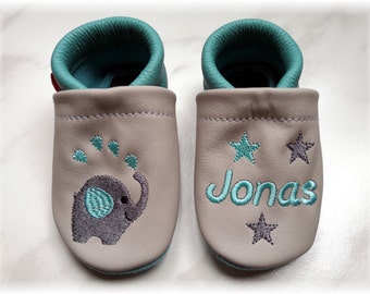 First walkers crawling shoes elephant with name