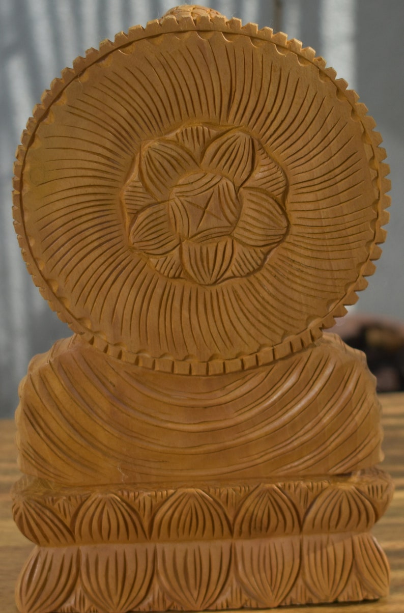 Indian HandicraftWooden giftIndian HandicraftSolid woodHandmadeHandicrafts Beautifully Hand Crafted Wooden Buddha Head Handmade 8