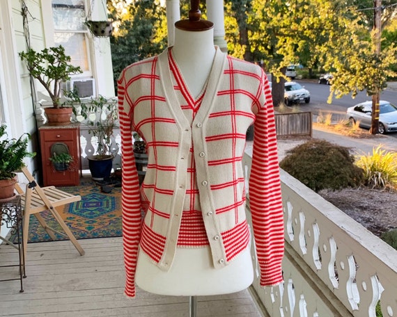 Vintage 50's/60's Joseph Magnin Sweater Vest & Car
