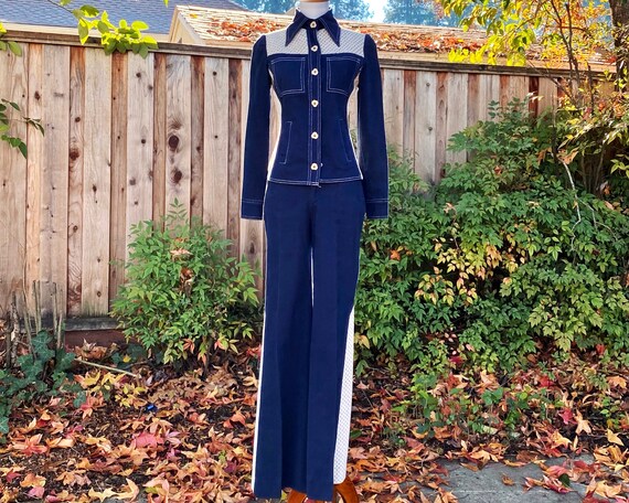 RARE 1970s Roncelli Cotton Denim & Suede Glam West