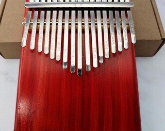 彫刻された木製カリンバ、単色フラットボード木製17キーカリンバ