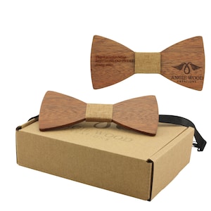 Engraved Adult Size Red Sandalwood Butterfly Bowtie with Cotton Centerpiece (B0213),Wood Bowtie,Bowtie,Men bowtie,Wood Tie,Wedding Bowtie