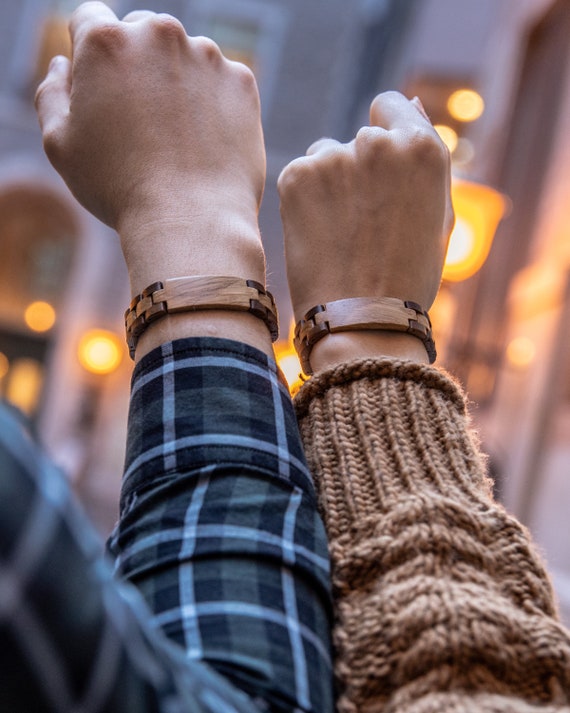 Pulsera madera Pulseras de madera hombre Idea de - Etsy España