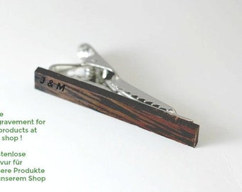 Pince à cravate gravée, pince à cravate en bois, pince à cravate pour hommes, pince à cravate en bois, bois (TC004)