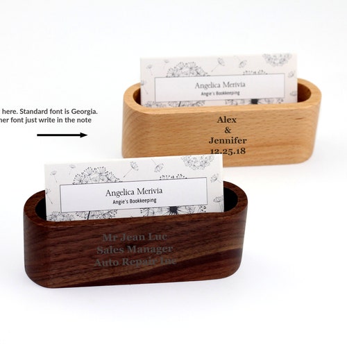 Customized Business Card Holder. Laser Engraved Different Etsy