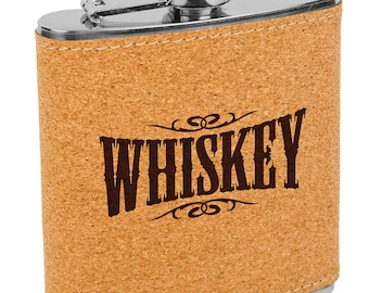 Groomsmen Flask Set, Wood Flask, Engraved Flask, Monogrammed Flask, Leather Hip Flask, Flask For Groomsmen, Wedding, Engraved Dad Gift