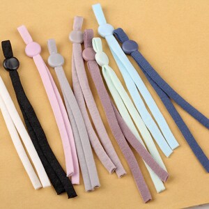 5mm Spandex Elastic Bands Adjustable,Soft Cord Elastic with Adjuster,Soft Ear loop Elastic Cord,Nylon Spandex Elastic SHIP FROM CANADA