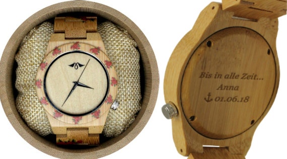 Reloj de bambu mujer sale