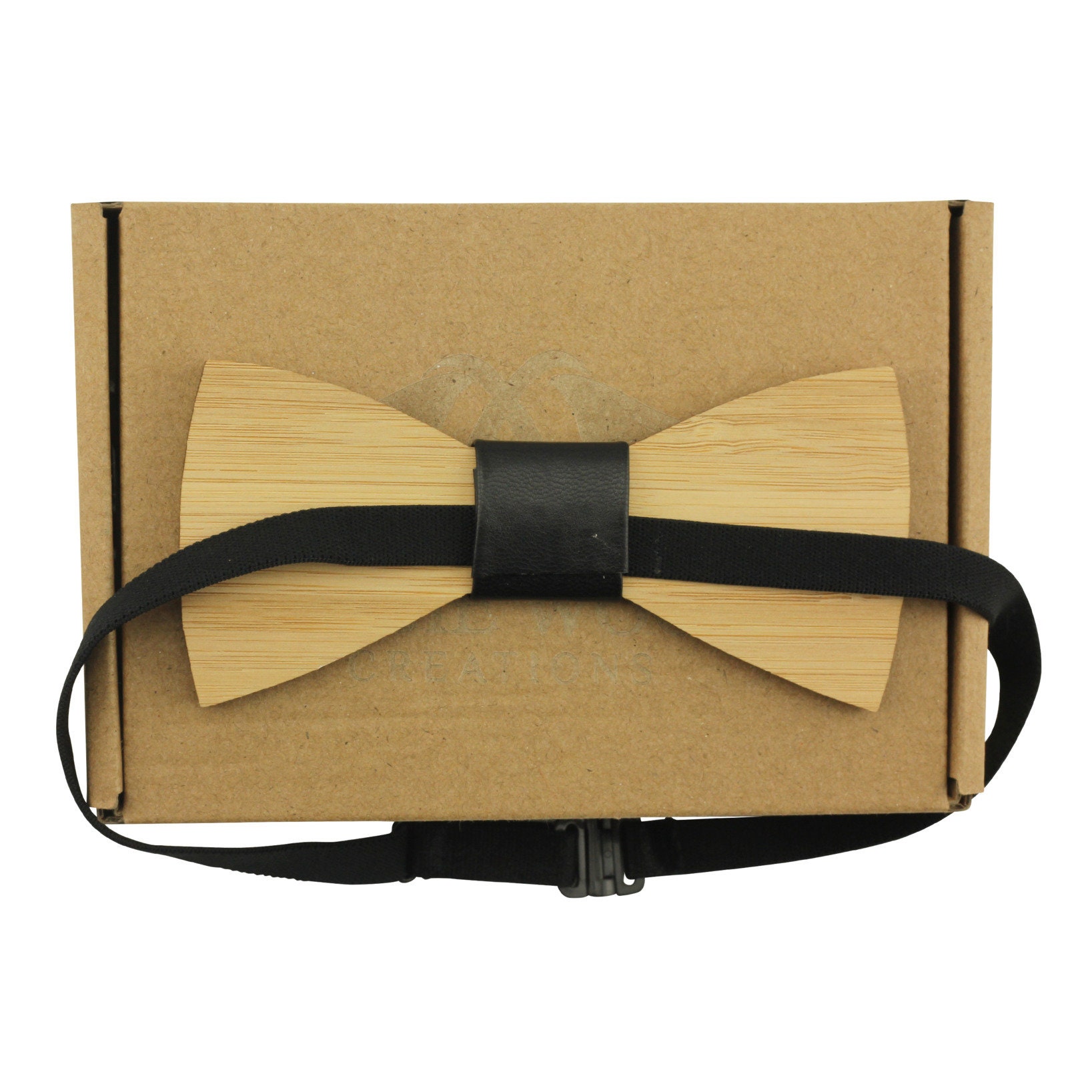 Engraved Adult-sized Bamboo Bow Tie With Tokyo Cityscape