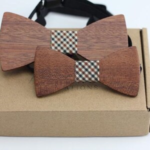 Engraved Adult Size Red Sandalwood Butterfly Bowtie with White Dotted Centerpiece (B0201),Father and son Wood Bowtie,Bowtie,Men bowtie,Wood