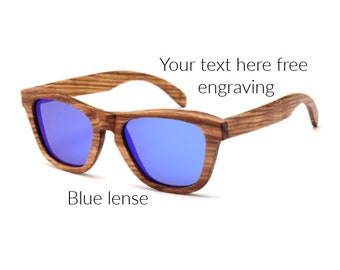 Engraved Polarized Wood Sunglasses,Polarized wood sunglasses,Personalized sunglasses,Engraved Sunglasses,Sunglasses,Zebra Wood  sunglasses