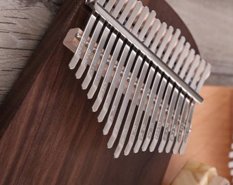 Engraved Wood Kalimba, Single Color Flatboard Wooden 17 Keys Kalimba Design Custom Kalimba Beginners,Music box for kids adult,Piano  Finger