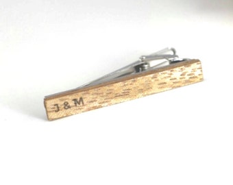 Engraved tie clip, wood tie clip, men tie clip,Wooden tie-clip,Wood,Groomsmen tie clip,Grooms gift,Personalized cufflinks,Engraved TC003