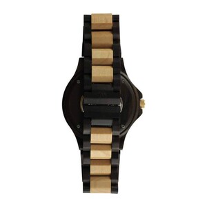 Gegraveerde automatische Angie Wood Creations donker sandelhout mannen automatisch horloge Maple afwerking, automatisch hout horloge,W123 afbeelding 8