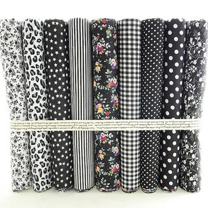 9 pcs/lot 19 x 19 Printed Floral Cotton Fabric for Patchwork Patchwork Fabric Textile Sewing Crafting Fat Quarter Bundles DIY image 2