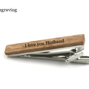 Engraved tieclip, wood tieclip, men tieclip,Wooden tie-clip,Wood,Groomsmen tieclip,Grooms gift,Personalized cufflinks,Engraved tieclip,TC003