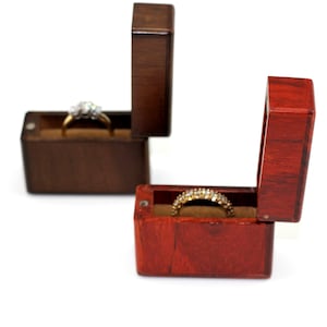 Personalized Ring Box - Custom Wood Ring Box - Ring Bearer Box - Engagement - Proposal Ring Box - Anniversary Gift - Wedding