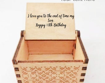 Engraved Musical Boxes You are My Sunshine,Happy Bday,What a wonderful world,Over the rainbow,Fly me to the moon,Can't help falling in love