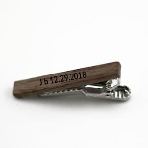 Engrave Wood tie clip, men tie clip,tie clip, men tie (TC012)