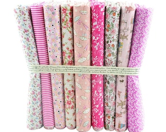 9 pcs/lot 19" x 19" Printed Floral Cotton Fabric for Patchwork Patchwork Fabric Textile Sewing Crafting Fat Quarter Bundles DIY