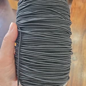 2 mm Round Elastic Cord, Elastic band, stretch cord - white, black - DYI crafts, jewellery,round elastique,Elastique,DYI elastique,