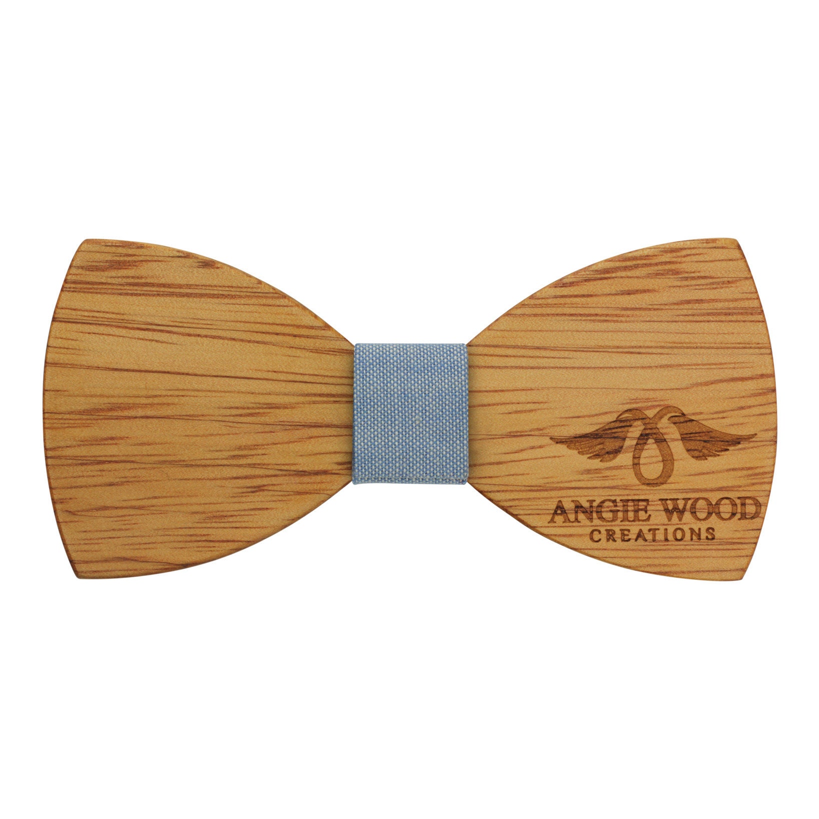 Engraved Adult-sized Bamboo Bow Tie With Tokyo Cityscape