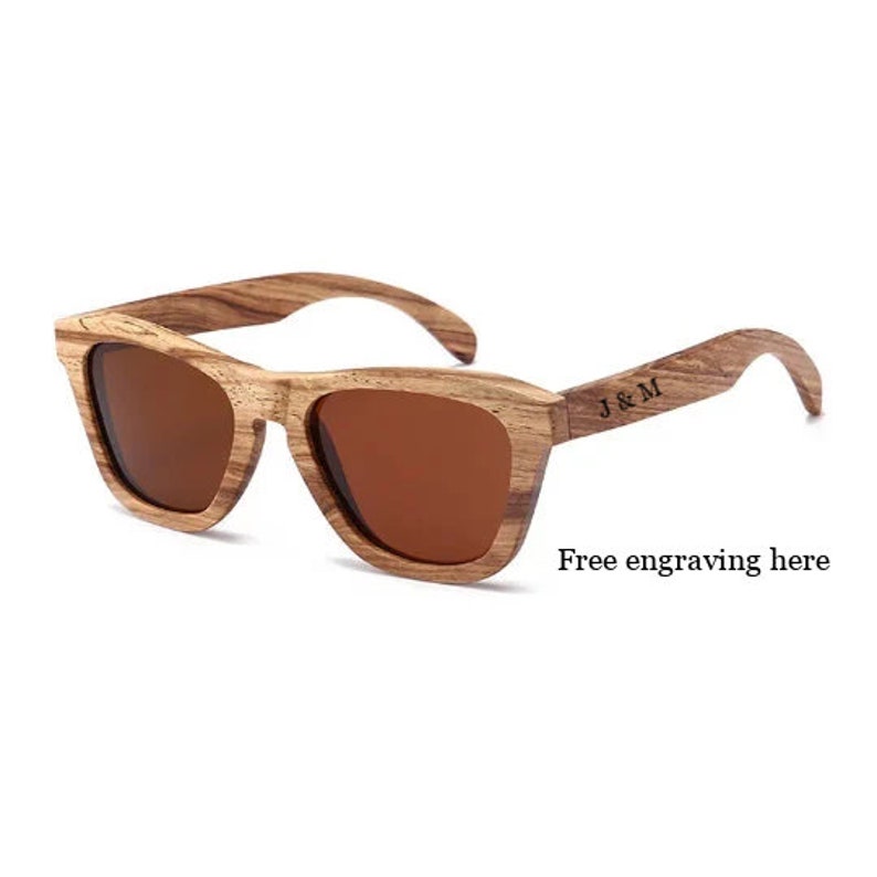 Engraved Polarized zebrawood/wood sunglasses,sunglasses,polarized sunglasses,engraved sunglasses,customized sunglasses,sunglasses image 2