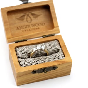 Personalized Ring Box - Custom Wood Ring Box - Ring Bearer Box - Engagement - Proposal Ring Box - Anniversary Gift - Wedding