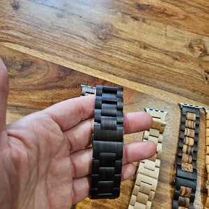 Custom Engraved Apple Watch Wood Band,Wooden Apple Watch Strap Apple Watch Series,I watch wood band,Apple watch bracelet,i watches Ebony wood