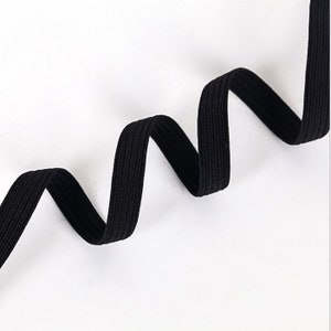 3mm/6mm/9mm Flat Elastic Band Elastic ribbon yards 1/8 " White Braided Elastic For Sewing Clothing Face Mask and Crafts Ribbed Sew Elastic image 9