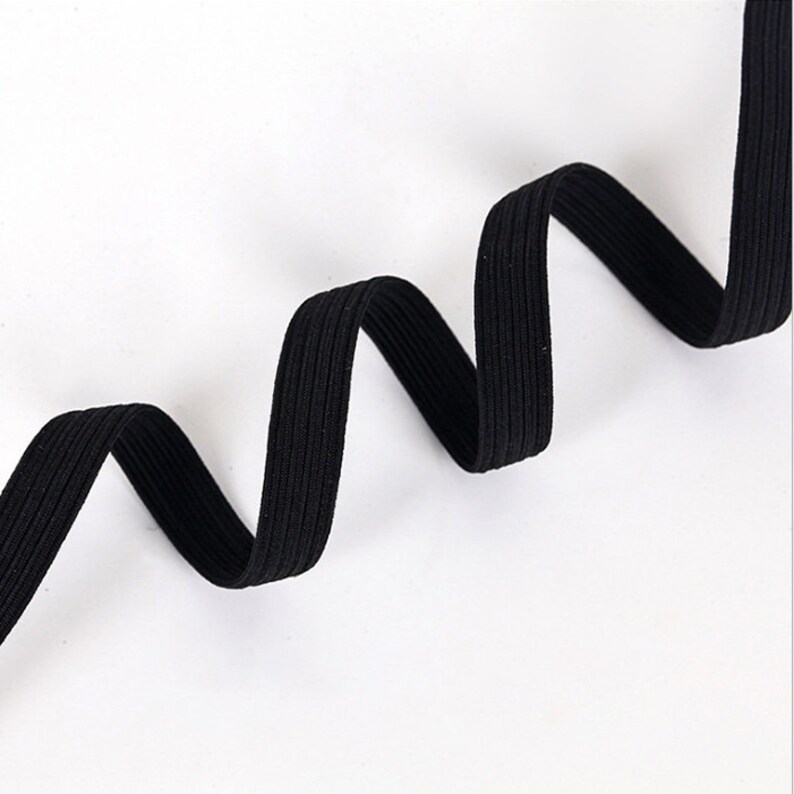 3mm/6mm/9mm Flat Elastic Band Elastic ribbon yards 1/8 " White Braided Elastic For Sewing Clothing Face Mask and Crafts Ribbed Sew Elastic image 9
