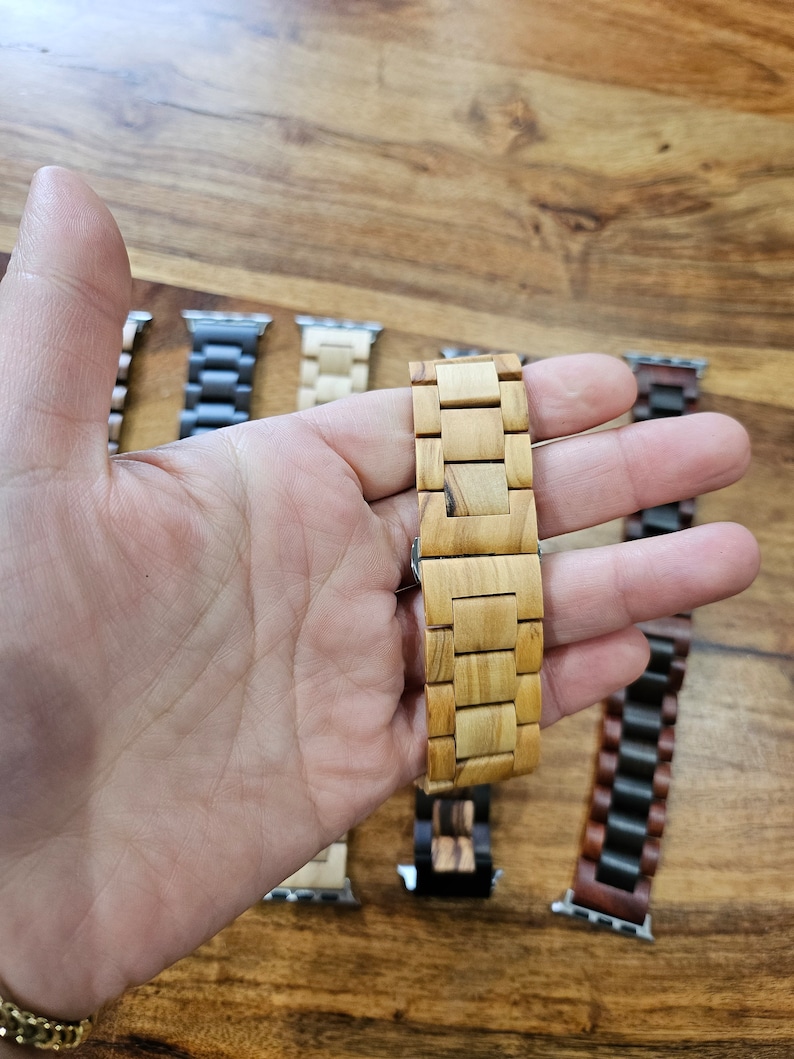 Custom Engraved Apple Watch Wood Band,Wooden Apple Watch Strap Apple Watch Series,I watch wood band,Apple watch bracelet,i watches Olive wood