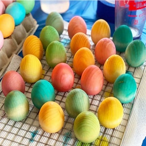 5-20 Pcs Unfinished Wooden eggs,Easter eggs,Kids DIY Egg decoration,Eggs Easter,DIY wooden blank egg,Happy Easter DIY Craft Chicken Hen Egg image 1