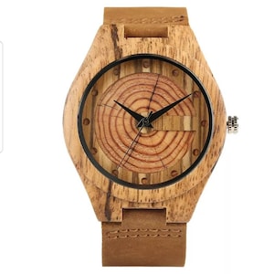 Engraved Creative Simple Wood Watches, Men's Watch Cork Slag, Wrist Watch Original Wooden Bamboo Men Clock, Cork Watch. Casual Mens Watch