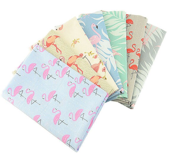 7 pcs/lot 16" x 19" Printed Floral Cotton Fabric twill Patchwork Quilting Patchwork Fabric Textile Sewing Crafting Fat Quarter Bundles DIY