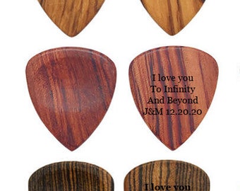 Engraved Wood Guitar Pick-Custom Engraved Wooden Guitar Pick-Guitar wood pick-Wood Guitar Pick- Personalize Guitar Pick-Engrave guitar picks