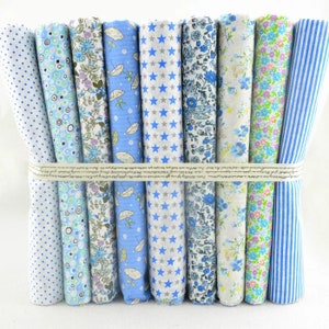 9 pcs/lot 19 x 19 Printed Floral Cotton Fabric for Patchwork Patchwork Fabric Textile Sewing Crafting Fat Quarter Bundles DIY image 6