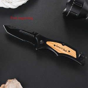 Personalized Men&#39;s Gift - Folding Pocket Knife - Groomsman Knife - Engraved Hunting Knife - Knife Gift - Engrave Knife - Best Man - Dad gift