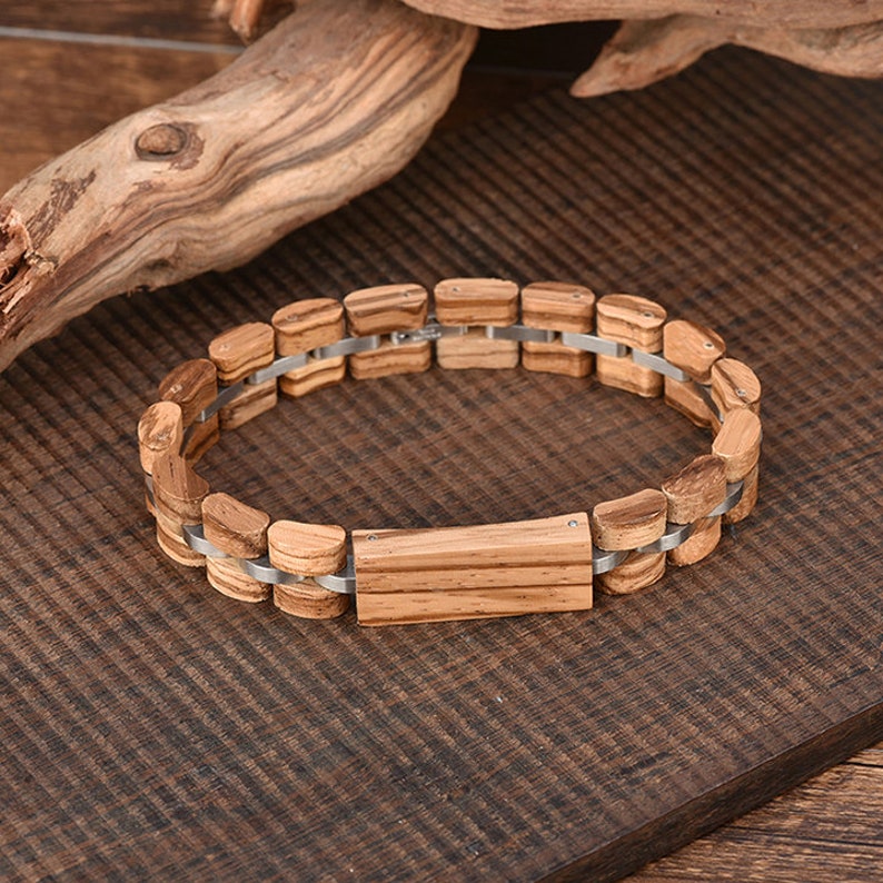 Wooden bracelet Mens Women's Wood Bracelets Gift idea Etsy