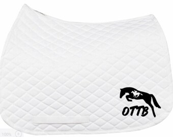Custom Horse English All Purpose  Saddle Pad - Jumping OTTB thoroughbred Tuffrider pad