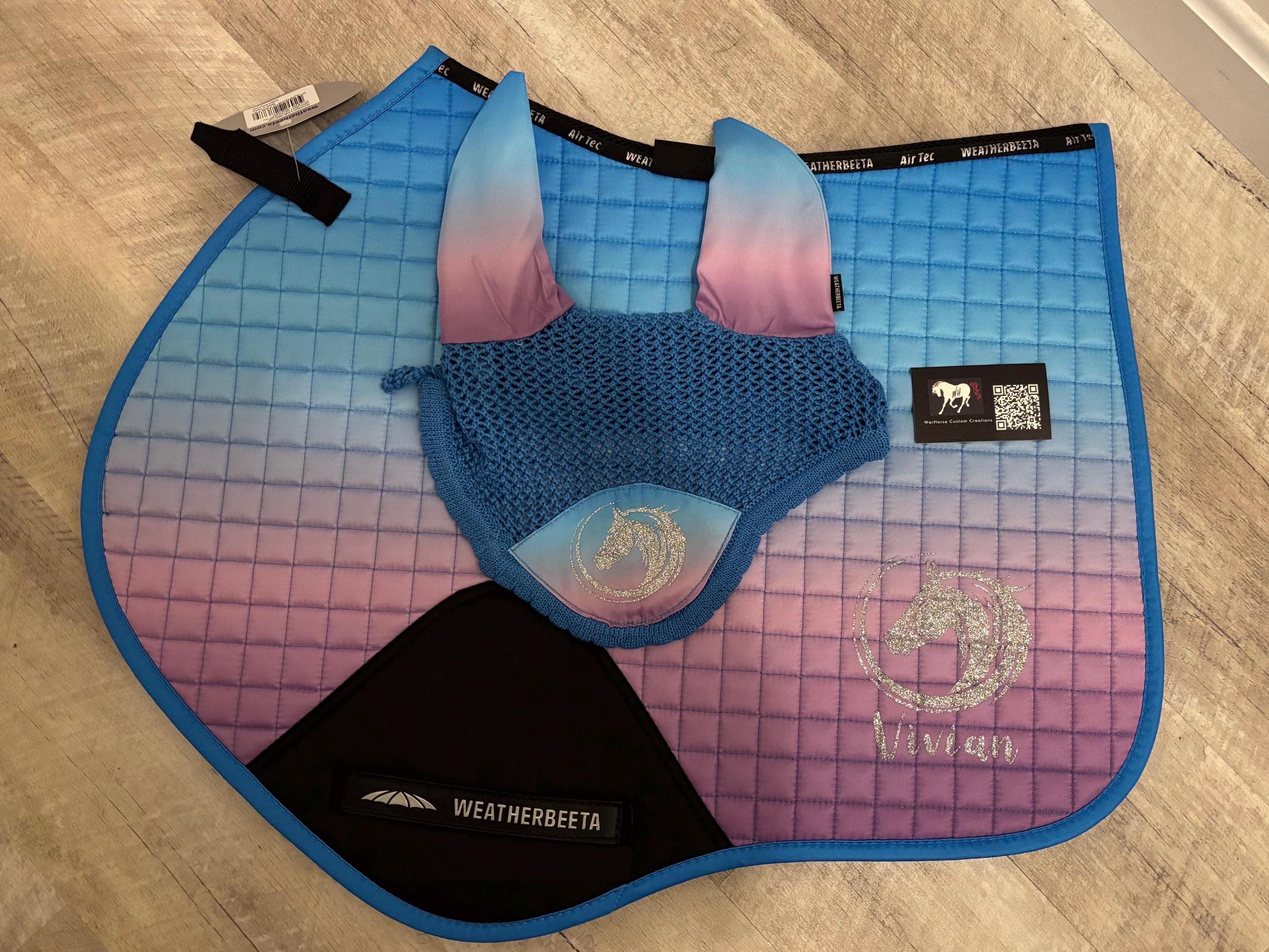 Set Sottosella Equitazione Glitter - Traspirante E Comfortevole Per Cavallo | Lavabile In Lavatrice - Foto 8