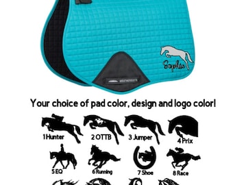 Custom Personalized Horse English Saddle Pad - Design and Name - Weatherbeeta All Purpose