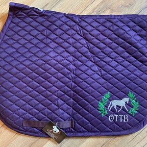 Custom Horse English Saddle Pad - OTTB thoroughbred