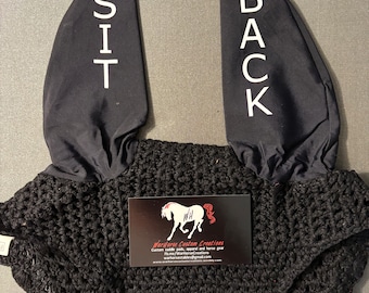 Custom horse bonnet - Sit Back or Left Right.  Full Size and cob size