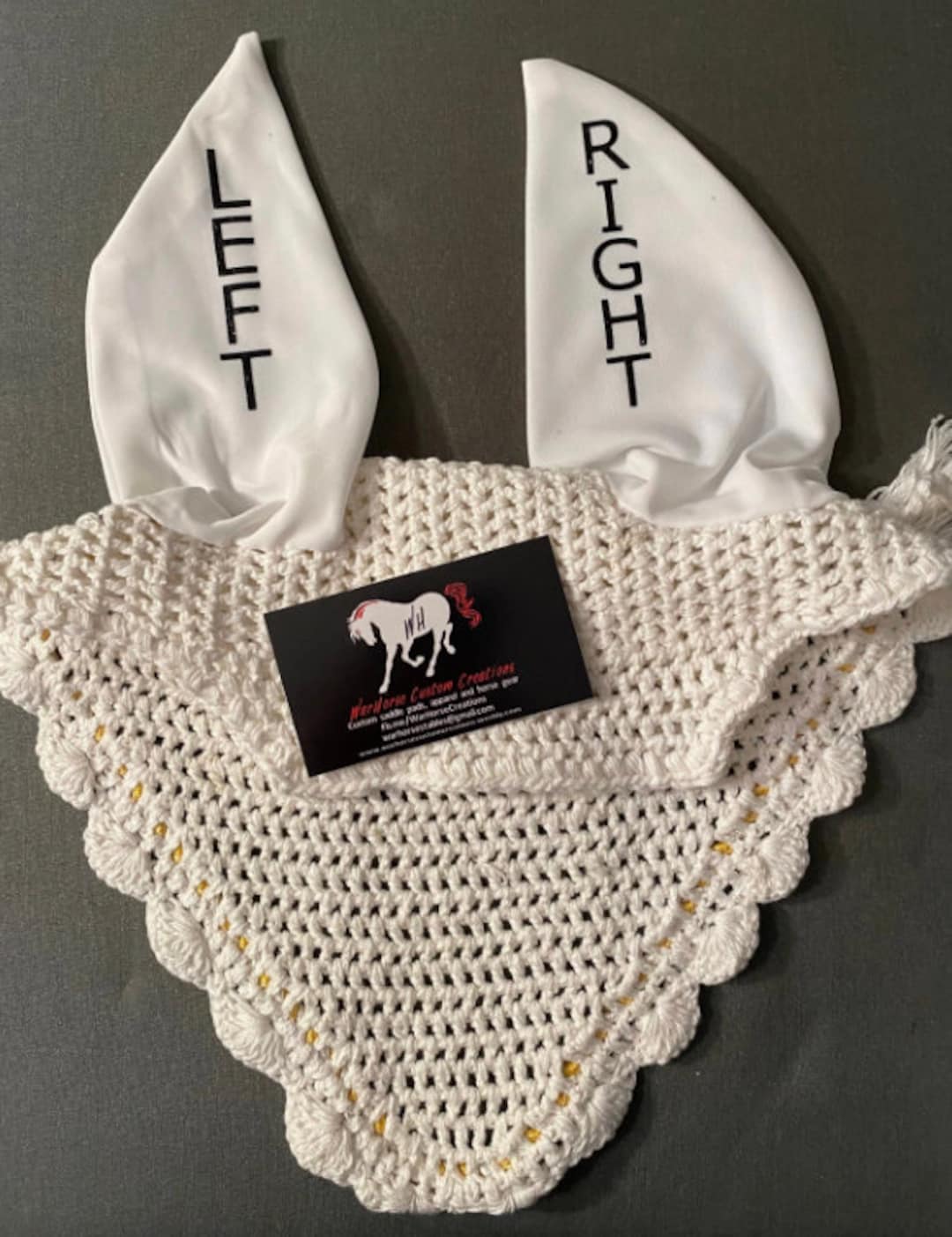 Y-h Hy De Coton Fly Écran Avec Cordon Bords Pour Chevaux