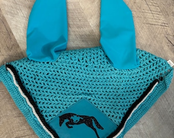 Custom horse bonnet - Pick design.  Matches custom pads